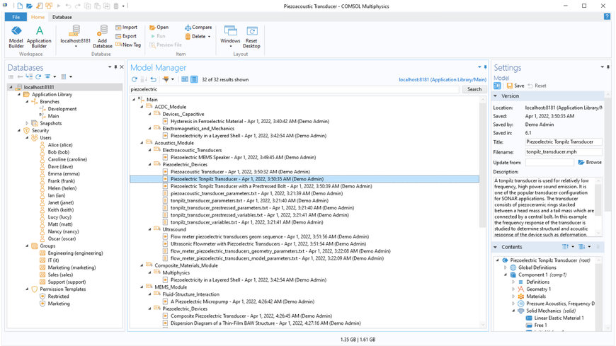 COMSOL Completes the Working Environment for Modeling and Simulation Projects with the Model Manager Server